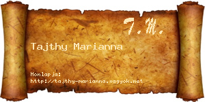 Tajthy Marianna névjegykártya